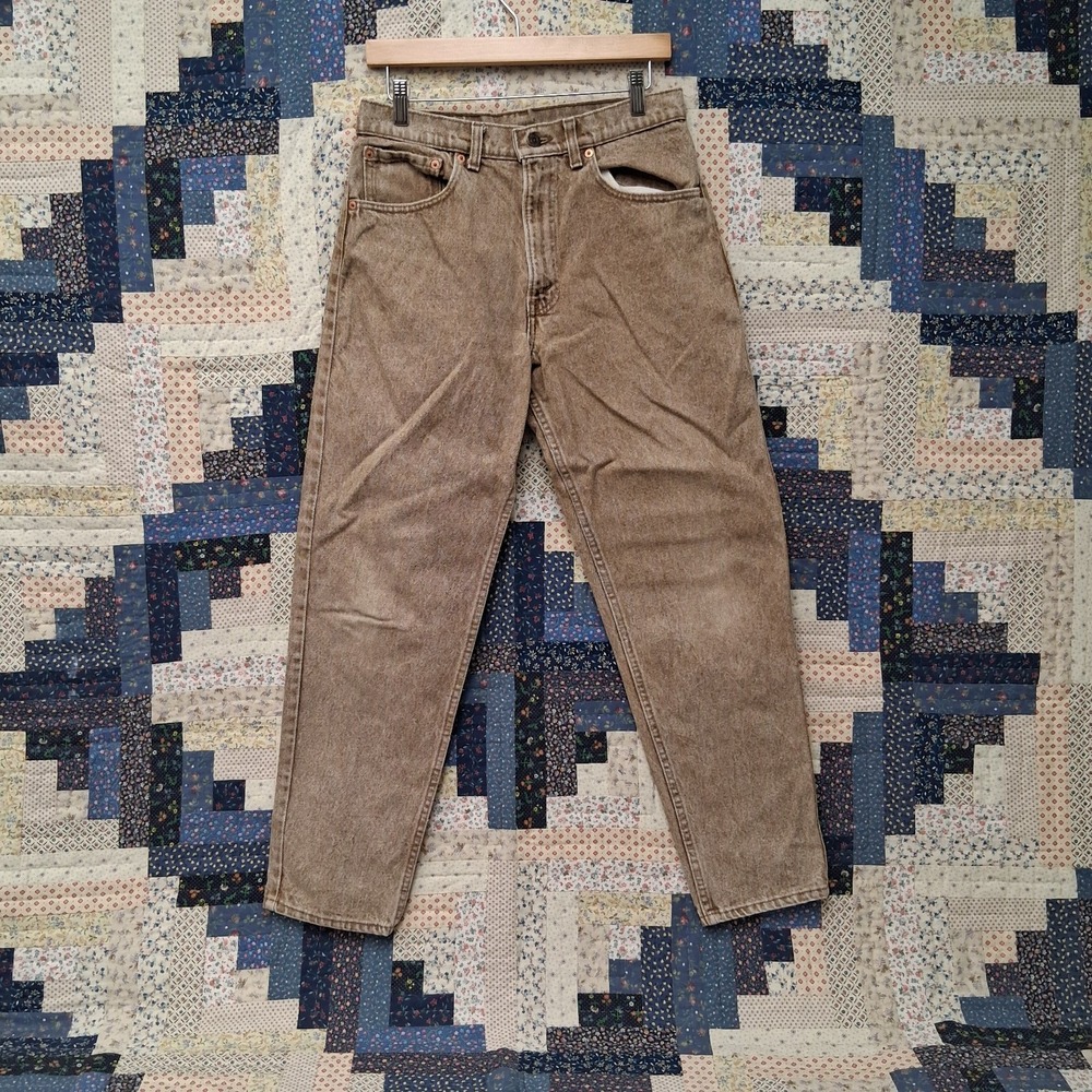 Vintage 1990 Levis Brown Acid Wash Jeans Size 32x30 Made in USA 550 4826